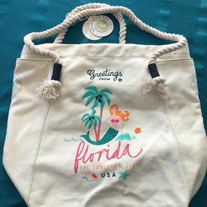 Spartina 449 Greetings from Florida canvas tote